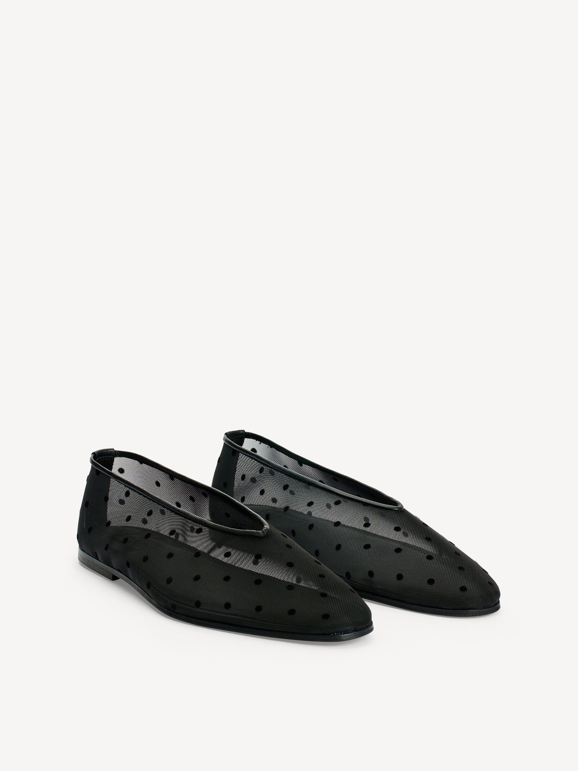 By Malene Birger Ayda Polka Dot Mesh Flats - Image 3