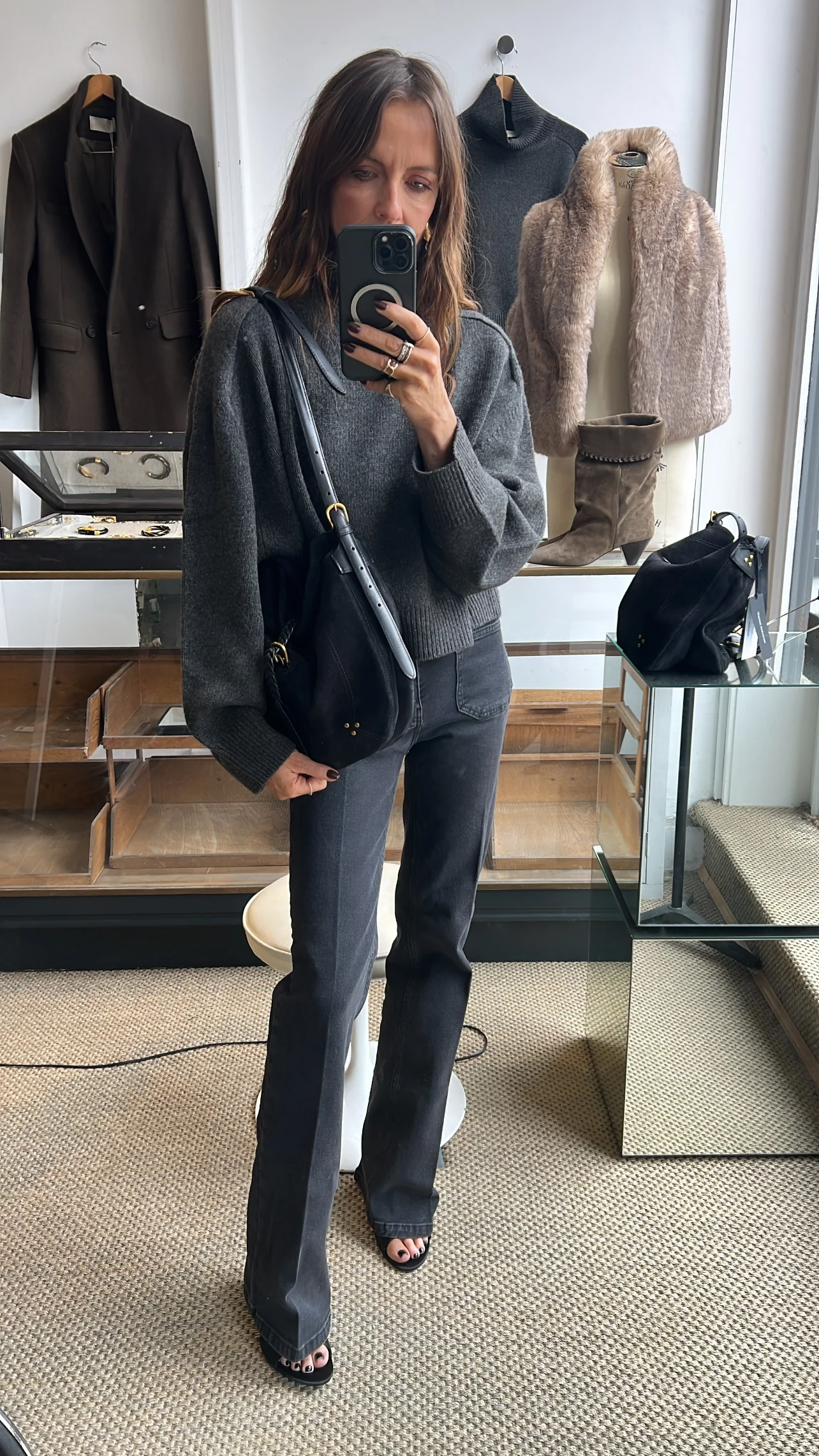 Vanessa Bruno Dompay Denim Jeans Black - Image 3