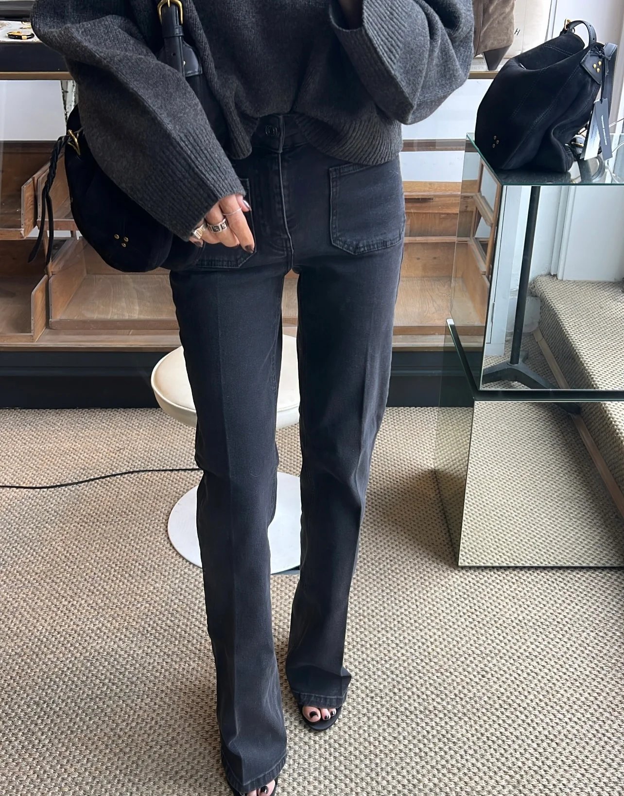 Vanessa Bruno Dompay Denim Jeans Black - Image 6