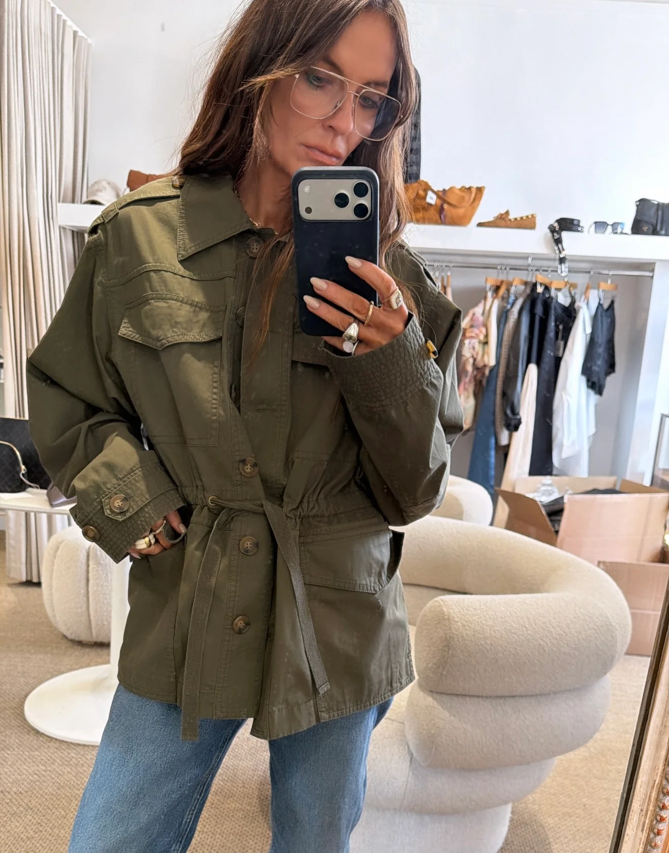 Vanessa Bruno Eliane Utility Oversized Cotton Jacket - Image 4
