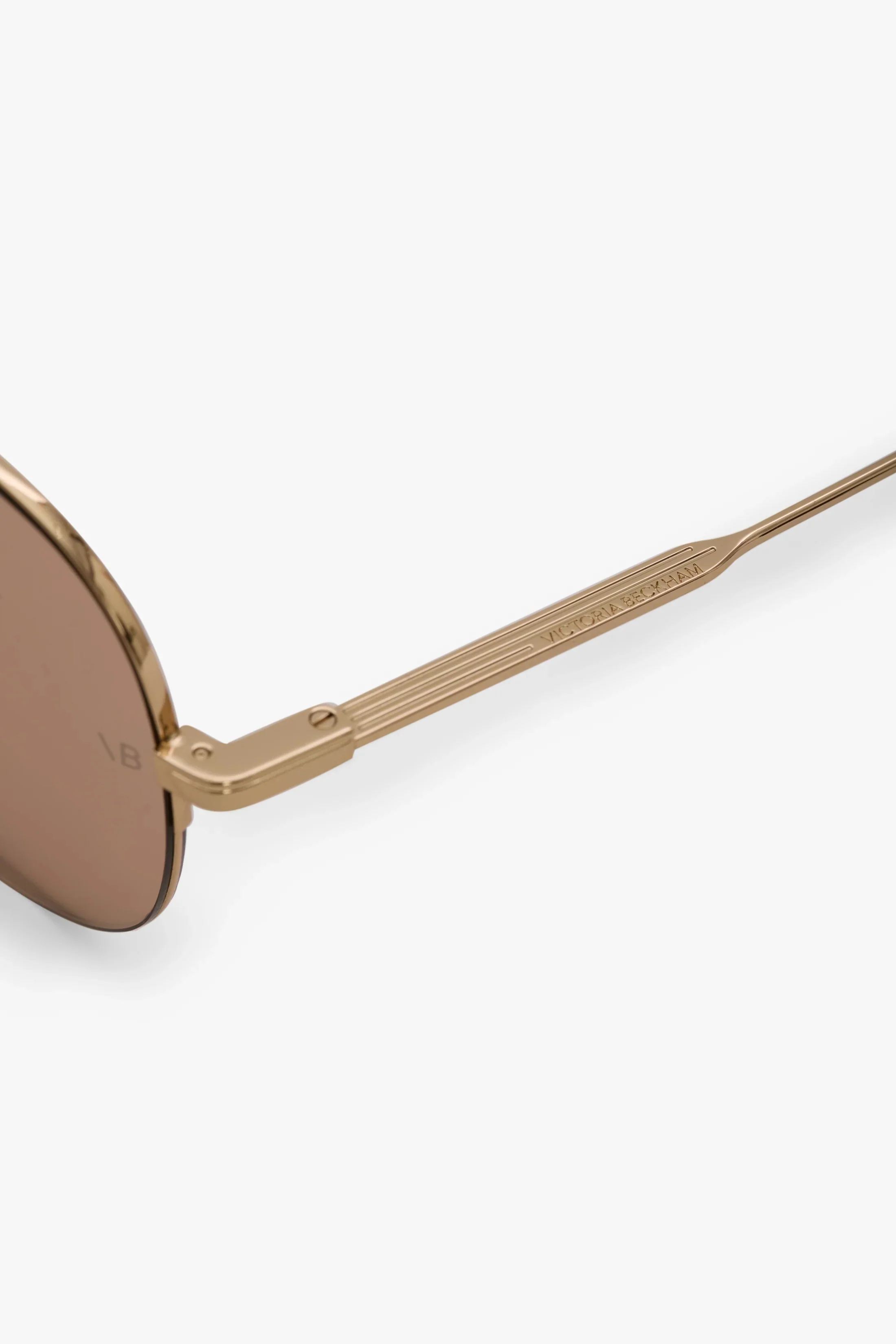 Victora Beckham Pilot Glasses Gold - Image 4