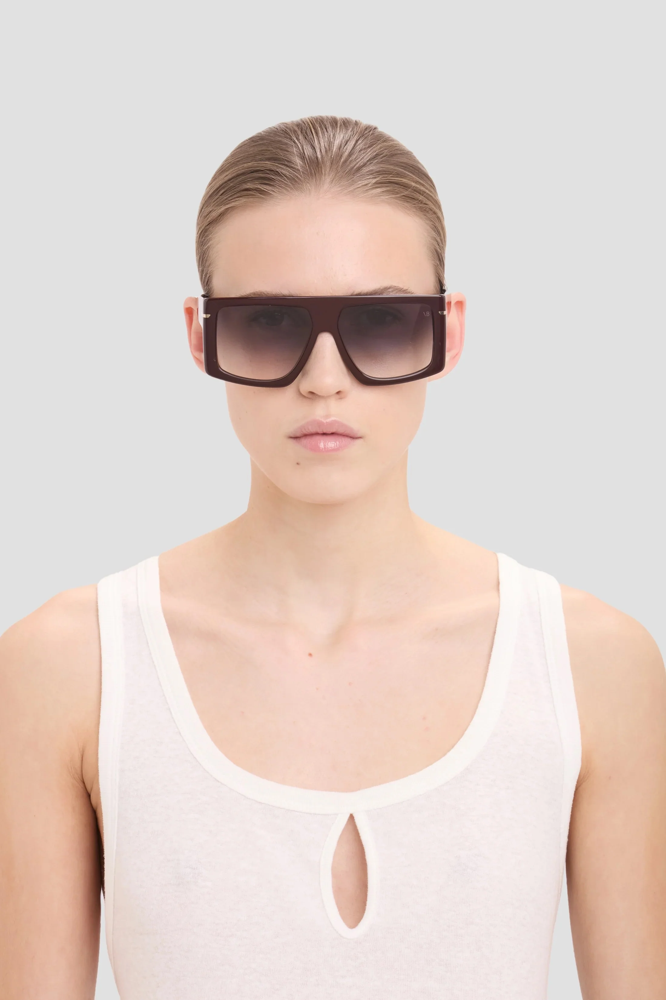 Victoria Beckham Oversized Flat Top Frame  Burgundy - Image 3